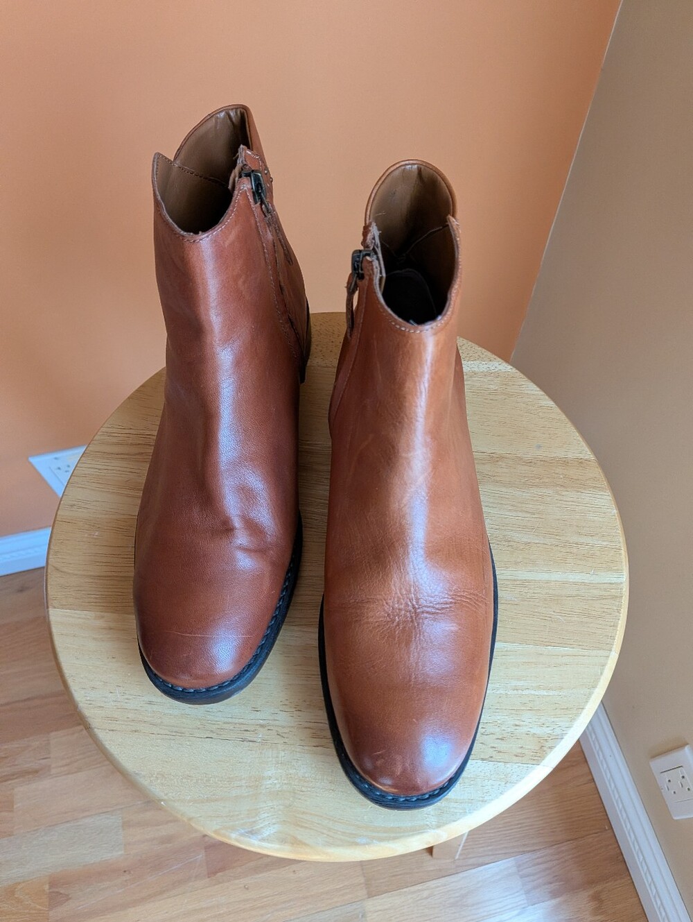 Franco SartoWomen Brown Leather Ankle Boots Size 8